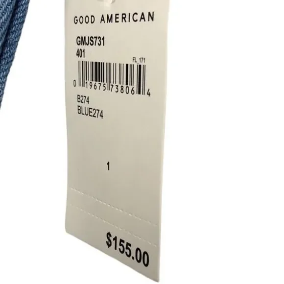 Good American | Fit For Success Blue Denim Jumpsuit NWT - Picture 2 of 5